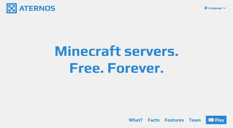 Aternos home page