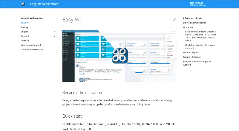 Easy-Wi home page