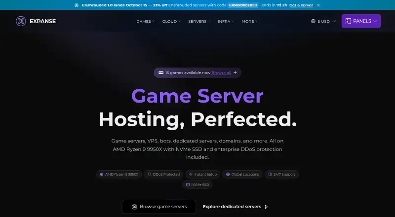 Expanse home page