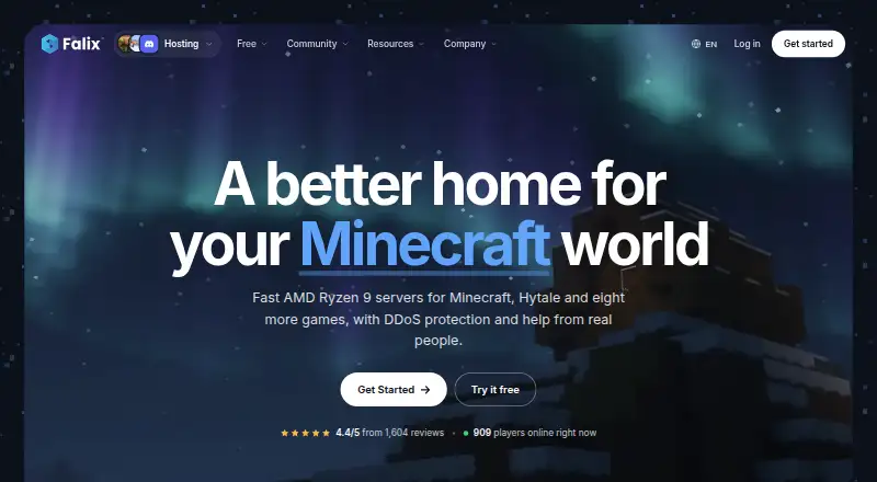 Falix home page