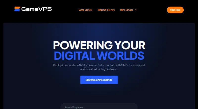 Game VPS home page