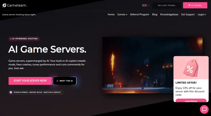 GameTeam.io home page
