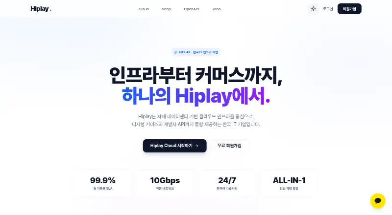 Hiplay home page
