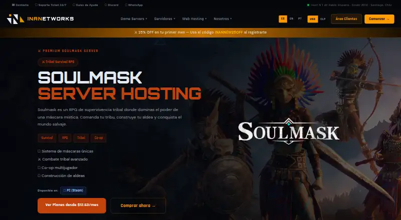 INANetworks Soulmask Server Hosting home page