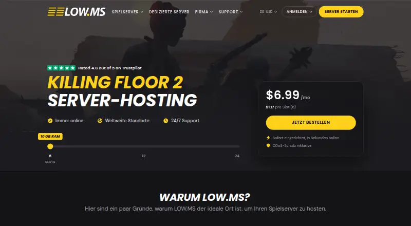 LOW.MS Killing Floor 2 Hosting home page
