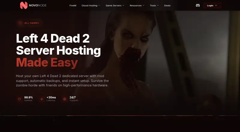 Novonode Left 4 Dead 2 Server Hosting home page