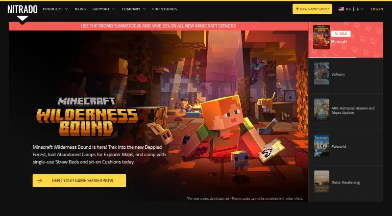 Nitrado home page