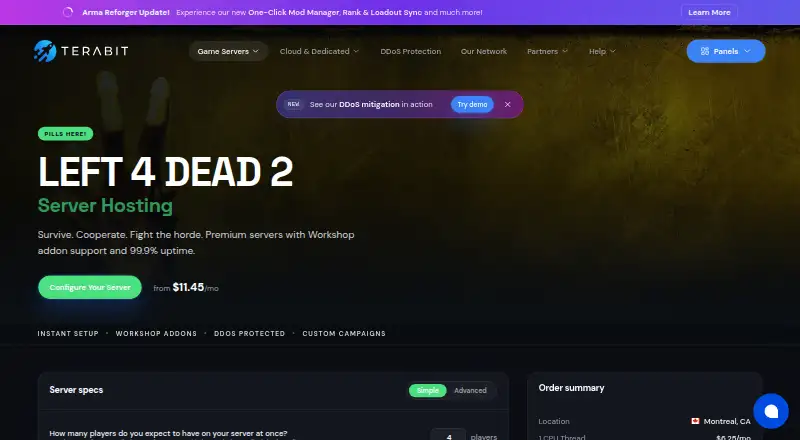 Terabit.io home page