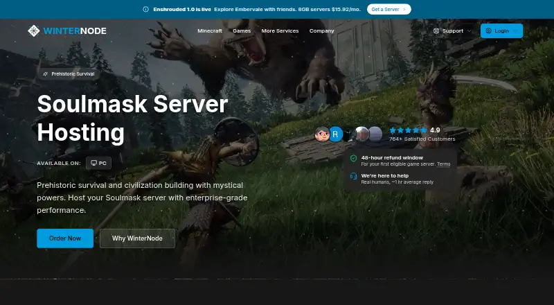 WinterNode Soulmask Server Hosting home page