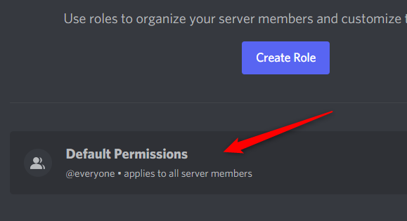 Click "Default Permissions."