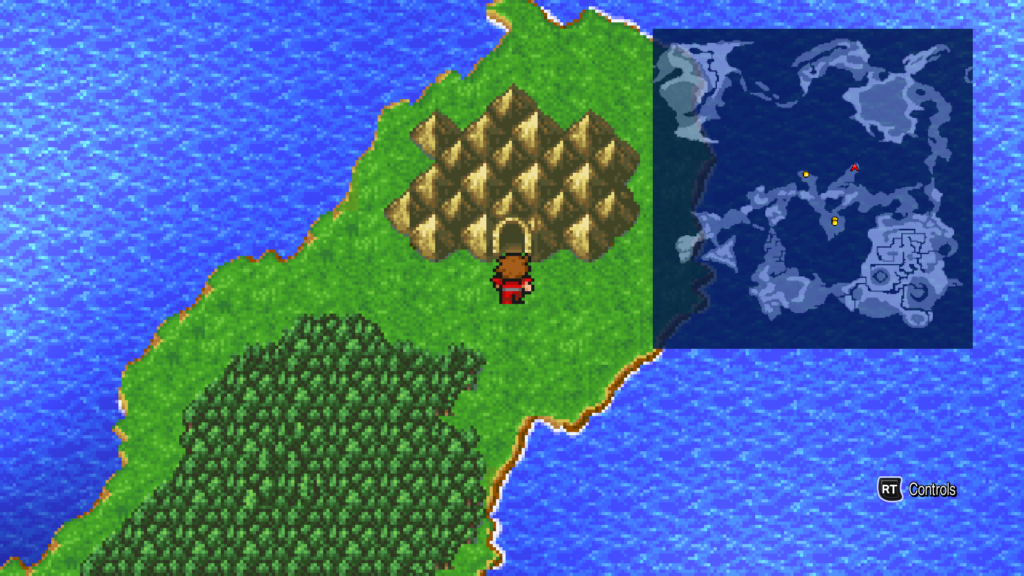 Matoya's Cave on the World Map of Final Fantasy 1.