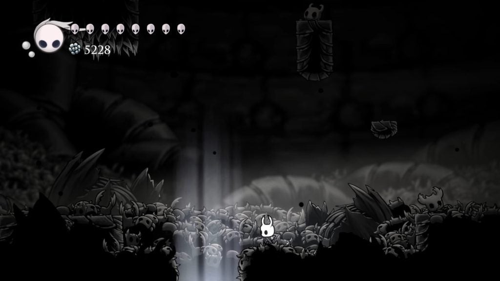 The entrance to the Birthplace in Hollow Knight.