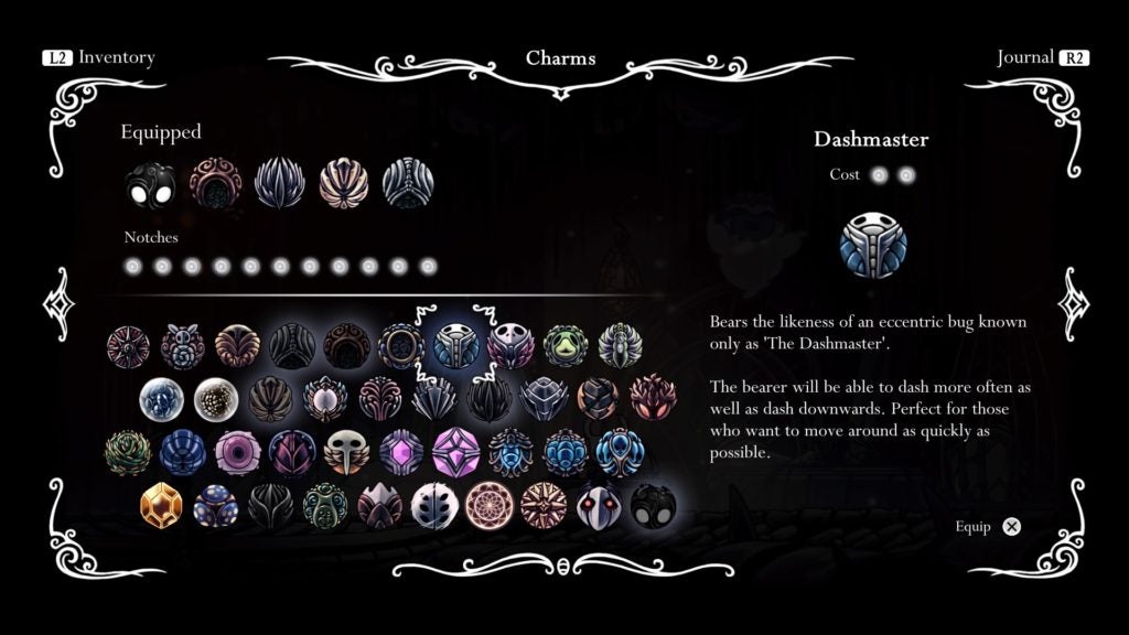 Dashmaster charm in Hollow Knight.