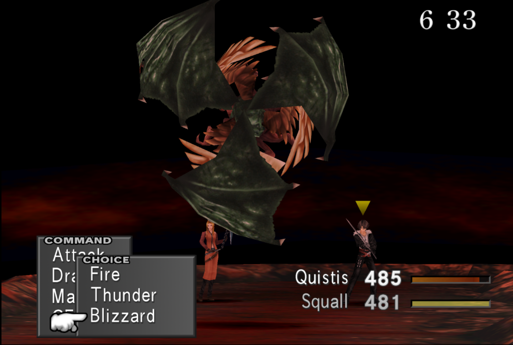 Squall drawing Blizzard from a Buel