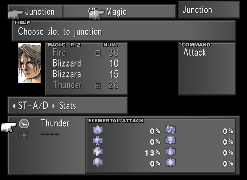 Junctioning Thunder to Elem-Atk-J.