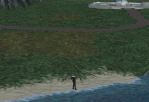 Squall standing at the beach at Balamb