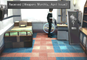 Squall acquiring the April Issue of the Weapons Monthly Magazine.