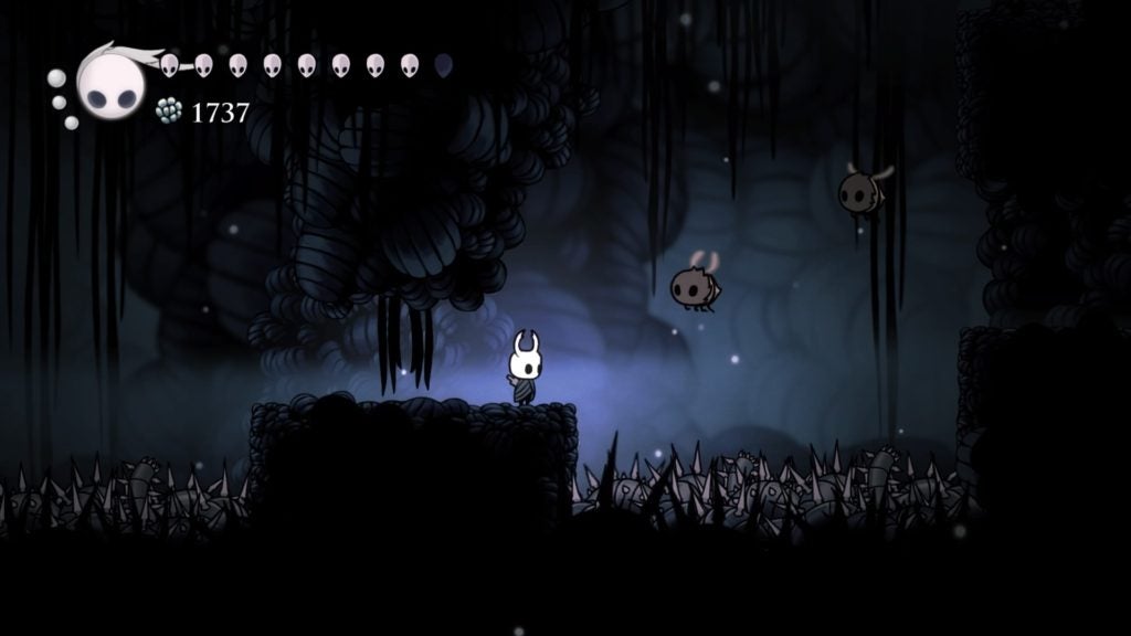 The entrance to The Hive in Hollow Knight.