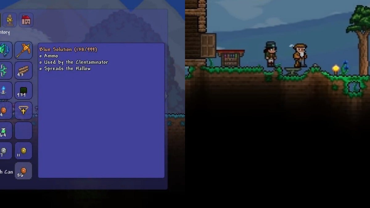 How to get Blue Solution in Terraria.