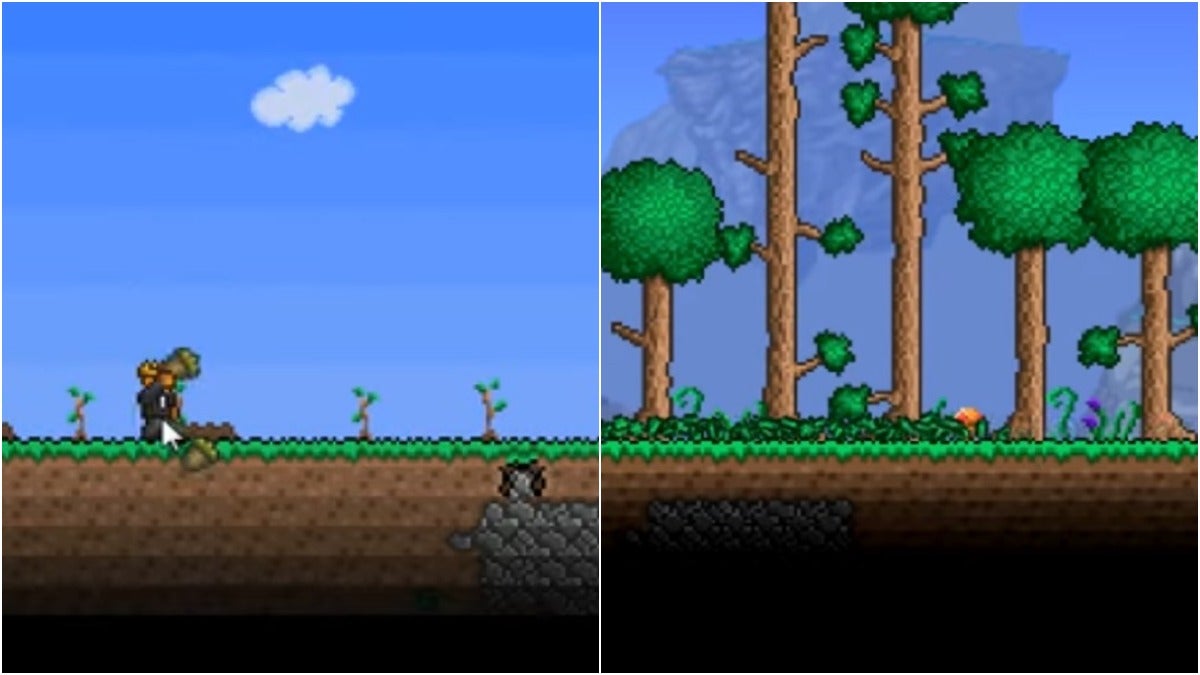 Making trees grow faster in Terraria.