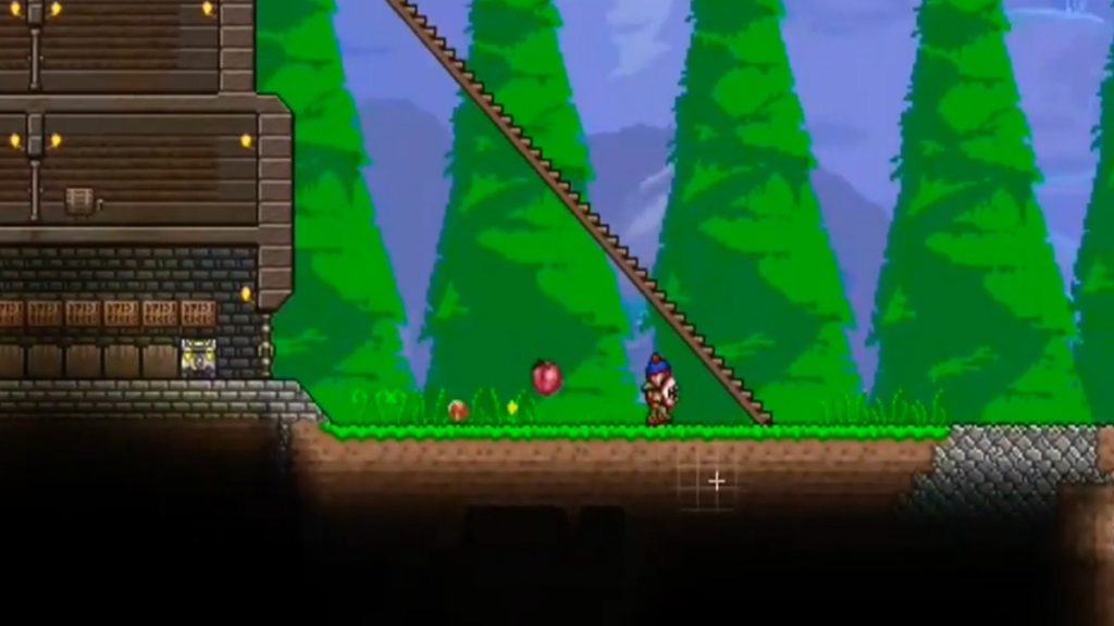 Making stairs in Terraria.