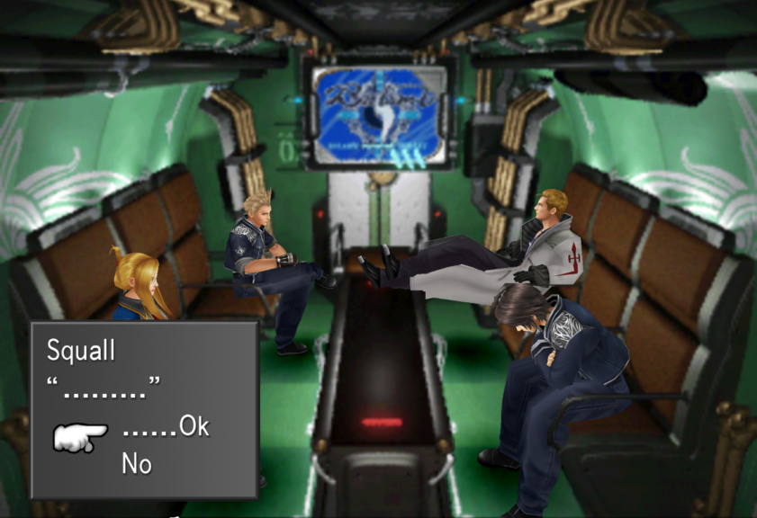 A dialogue choice in response to Seifer's command to Squall.