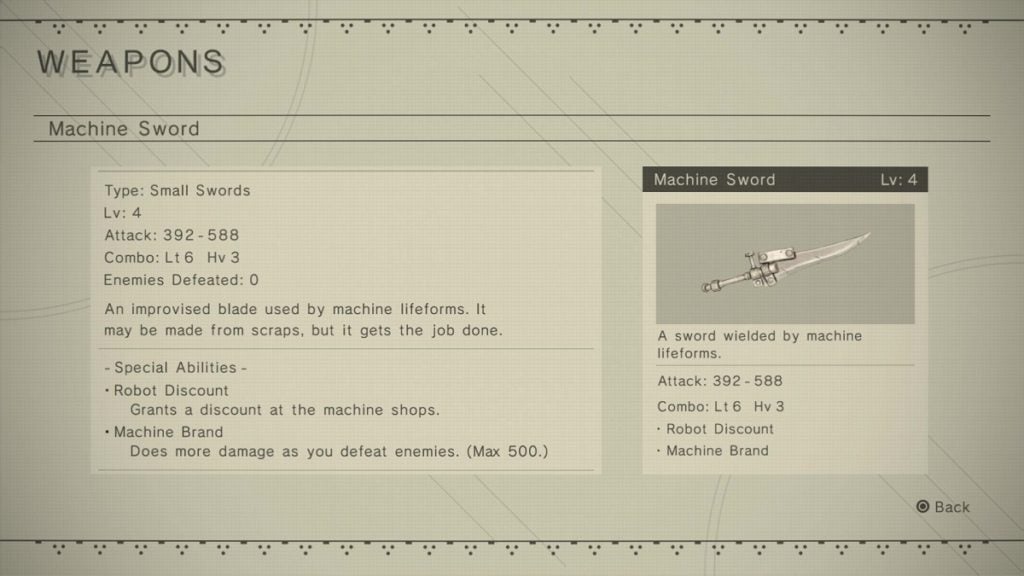 Machine Sword from Nier Automata.