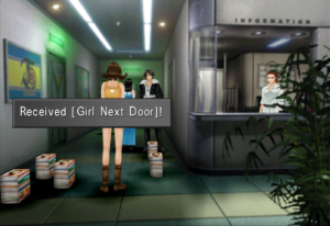 Squall picking up the "Girl Next Door" magazine.