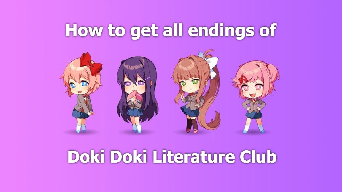 Sayori, Yuri, Monika, and Natsuki of Doki Doki Literature Club