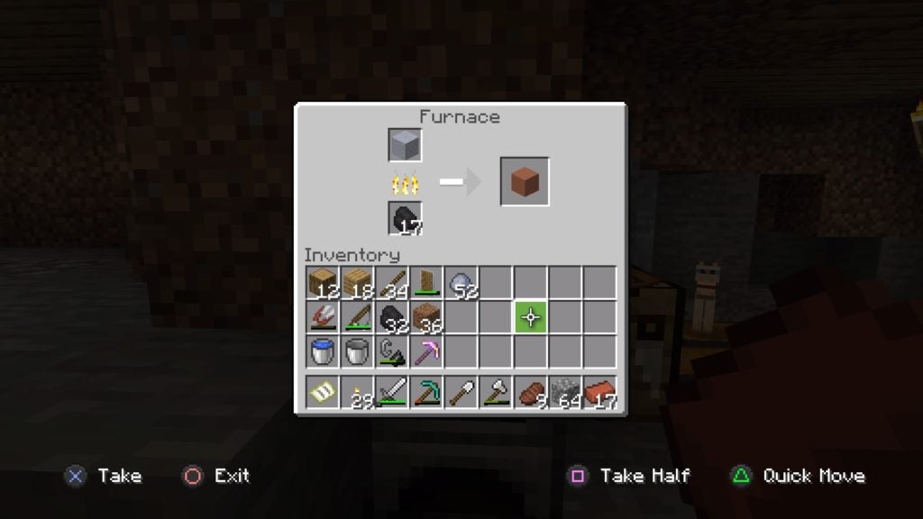 minecraft cooking terracotta in a furnace
