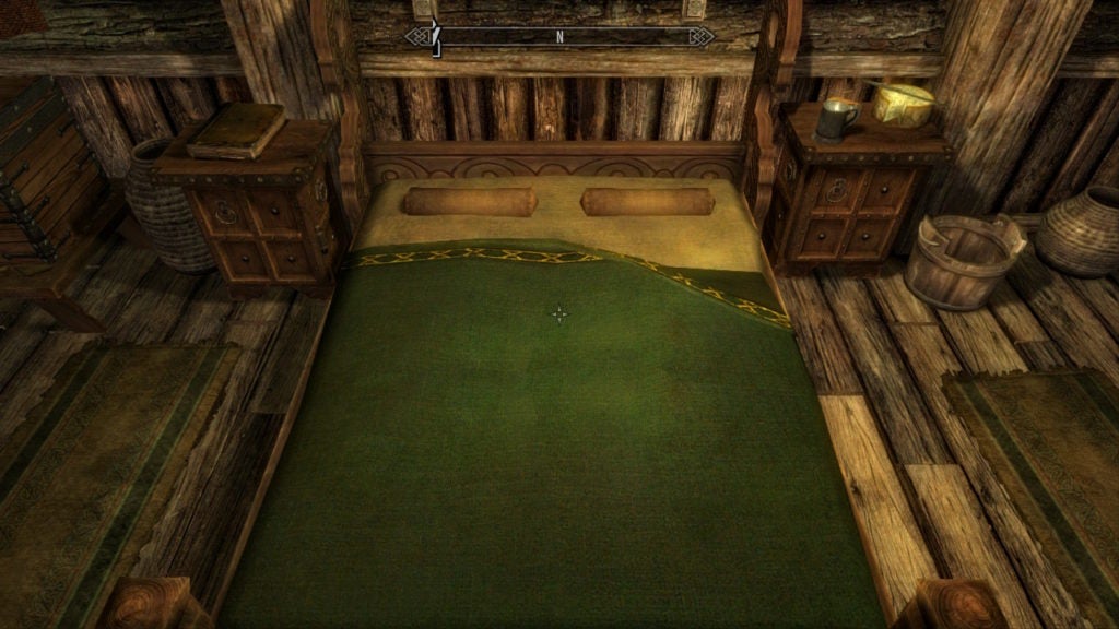 A bed in Skyrim.