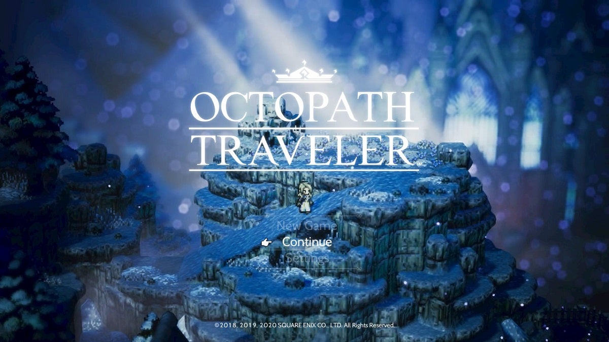 Octopath Traveler title screen.