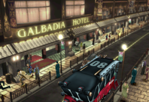 The party leave the Galbadia Hotel for the Shopping Arcade.