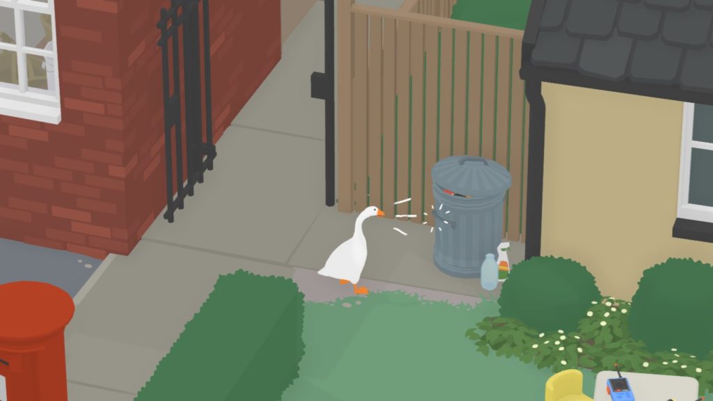 The toothbrush is hidden inside the town dustbins.