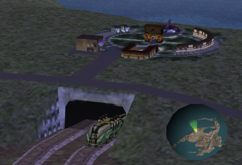 The train enters Deling City on the World Map.
