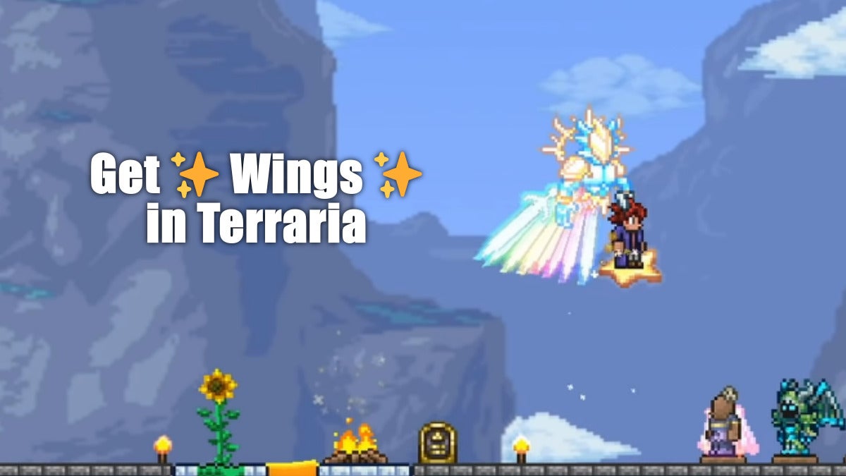 How to Get Wings in Terraria, featuring Zuzucorn with Celestial Starboard.