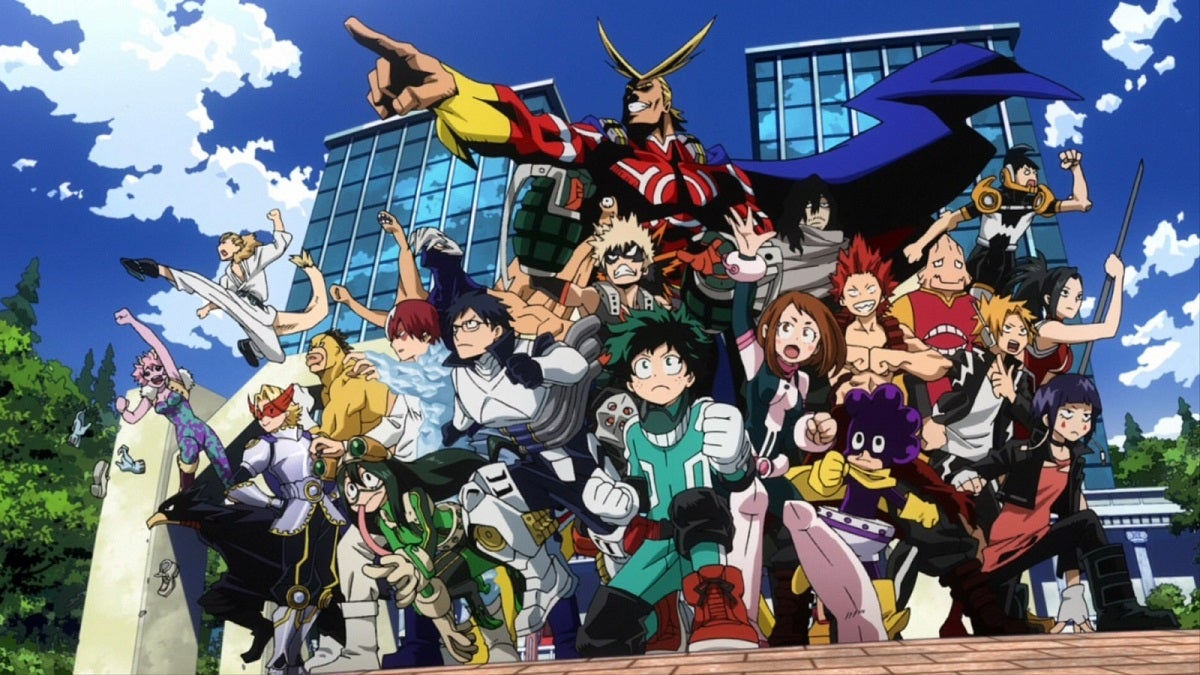 A bunch of characters from My Hero Academia