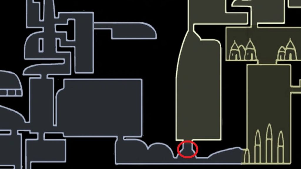 The location of a Mask Shard in Deepnest.