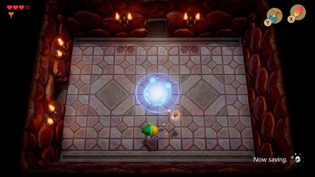 After defeating Spike Roller, their boss room spawns a blue warp point in the middle and a fairy.