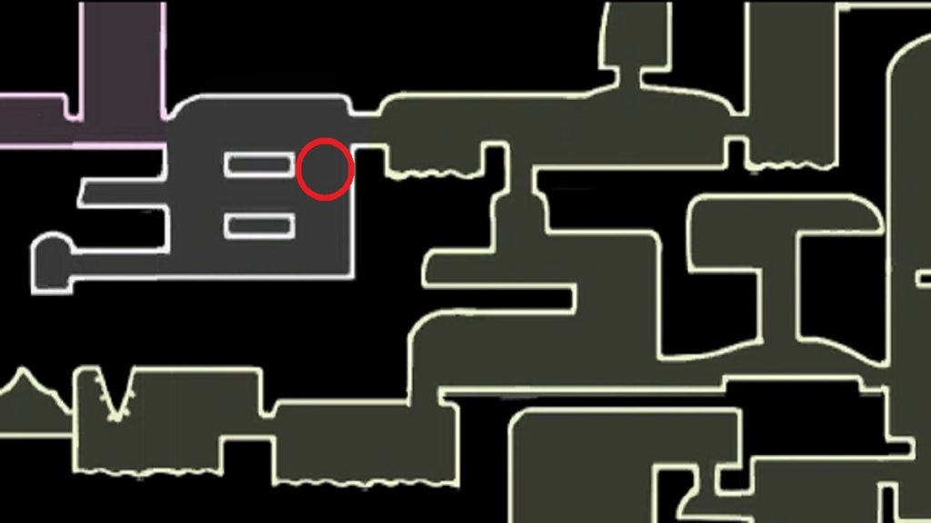 The location of a Mask Shard in Queen's Station.