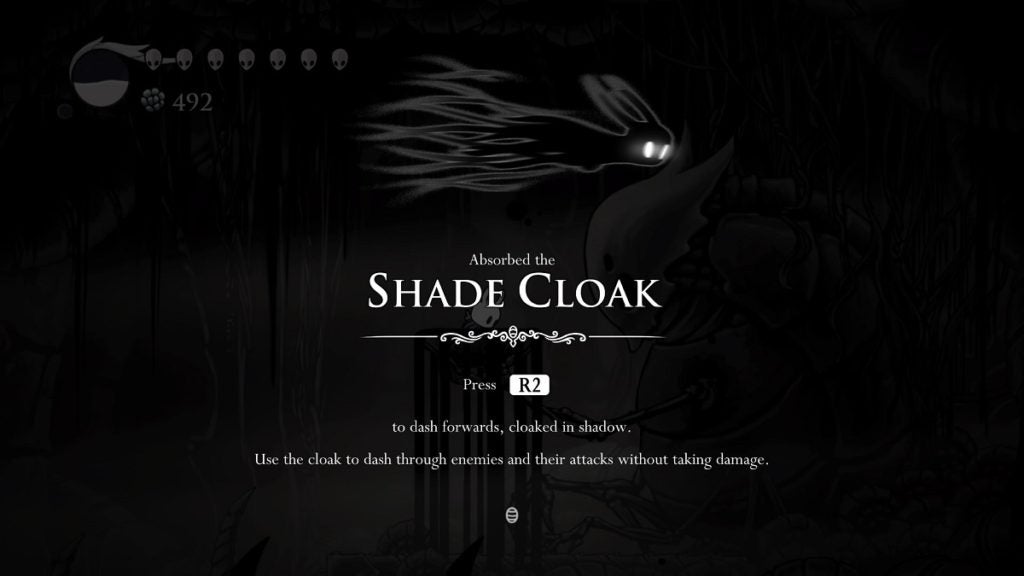The Knight acquiring Shade Cloak.