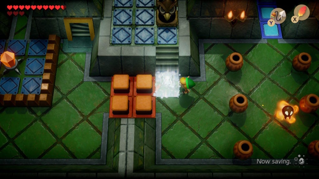 Link opening the locked block on Floor 2.
