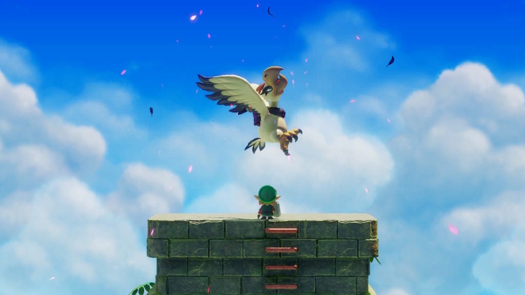 Link defeating Evil Eagle.