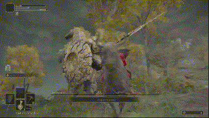 The Tree Sentinel dying and giving the player 3200 runes as well as a golden halberd.