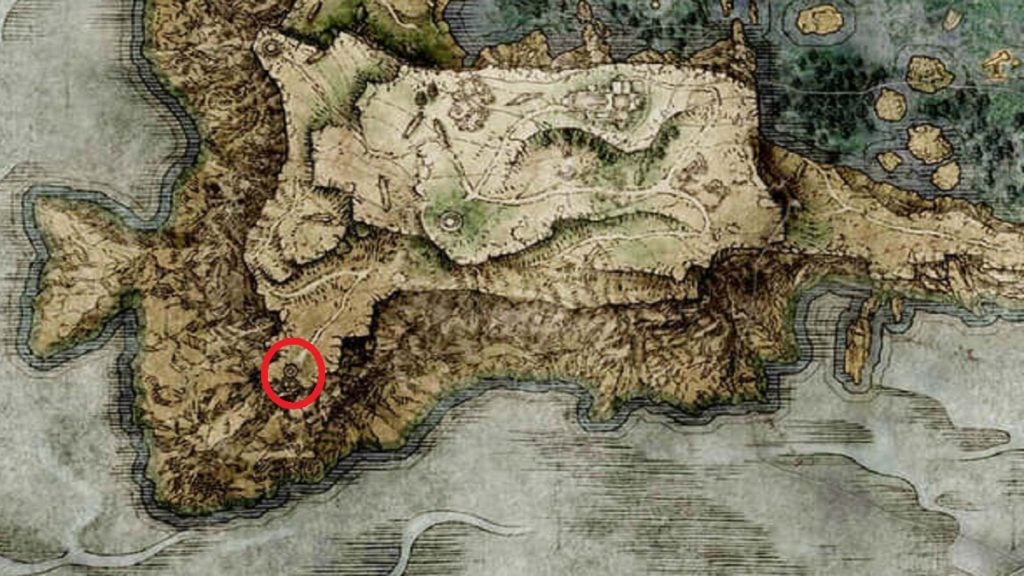The location of Chelona's Rise in Elden Ring.