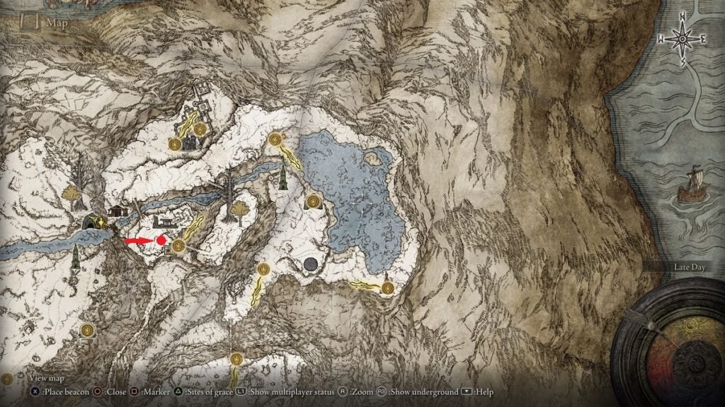 Cohryn and Goldmask's location in the Mountaintops of the Giants.