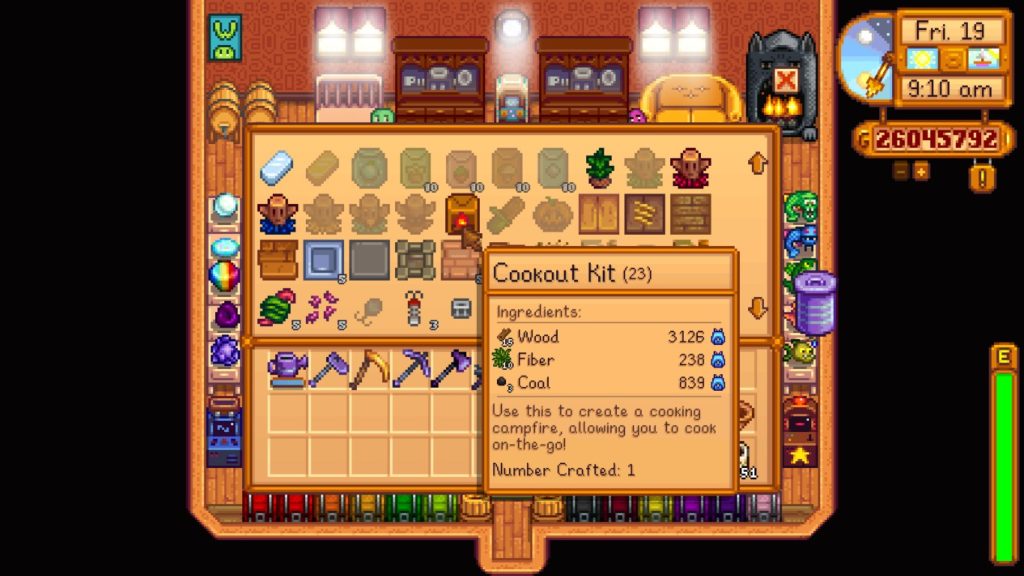 You can craft a cookout kit at your crafting table.