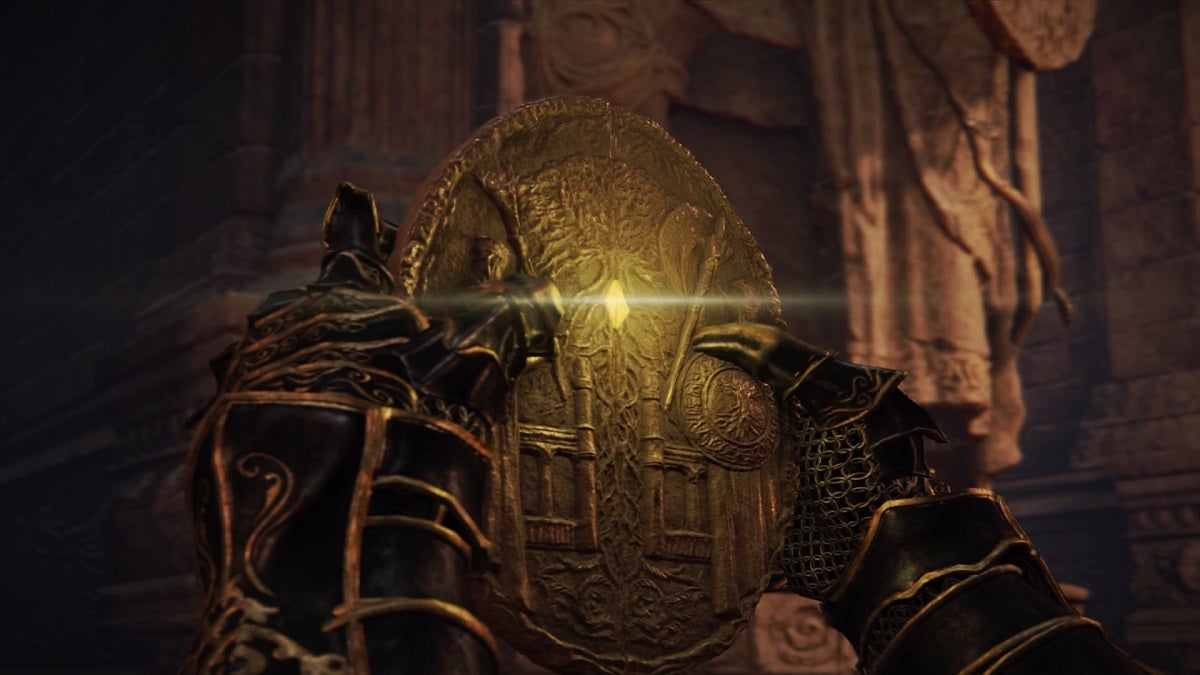 The Dectus Medallions in use in Elden Ring.