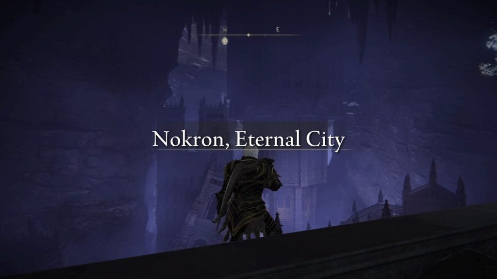 The Tarnished arriving at Nokron Eternal City in Elden Ring.