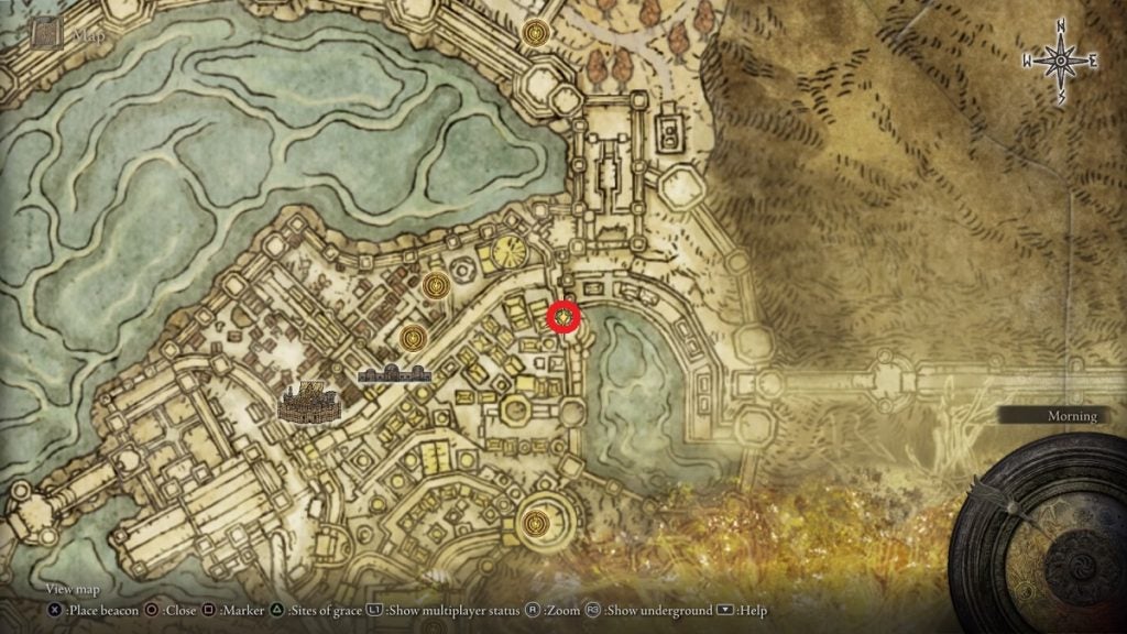 The location of Nomad Ashes in Elden Ring.
